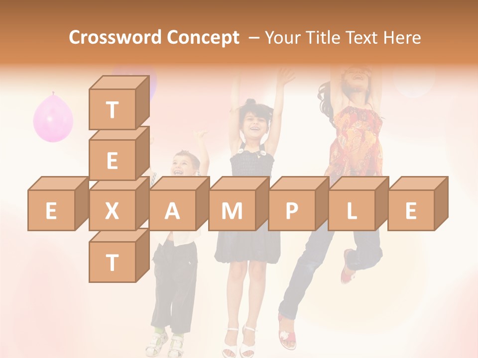 The Children Are Happy PowerPoint Template