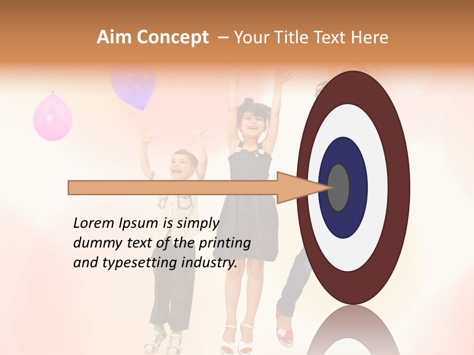 The Children Are Happy PowerPoint Template