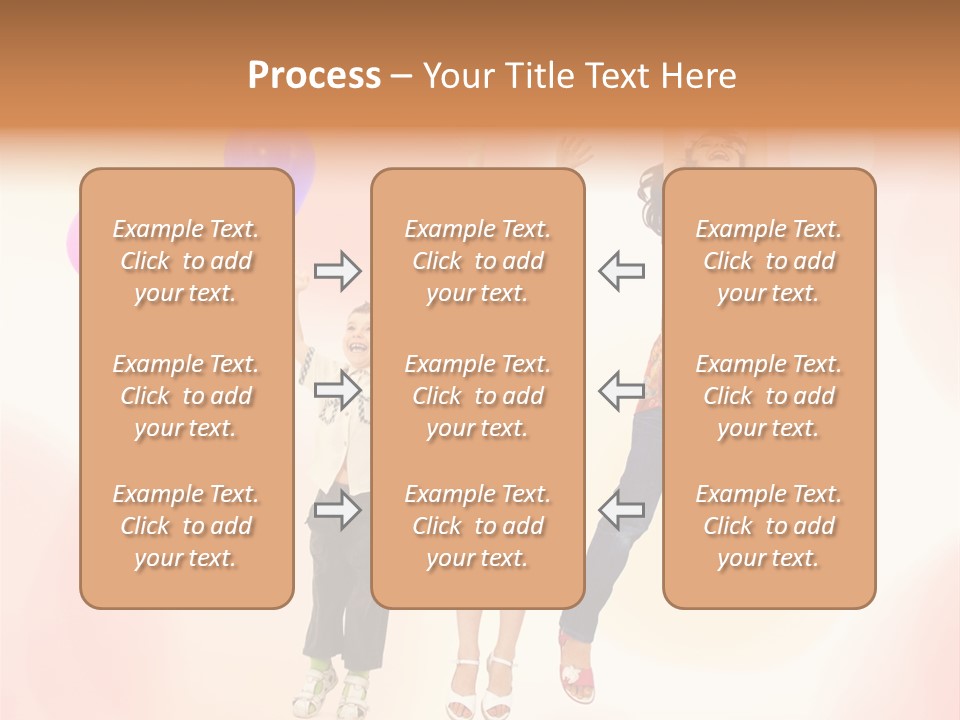 The Children Are Happy PowerPoint Template