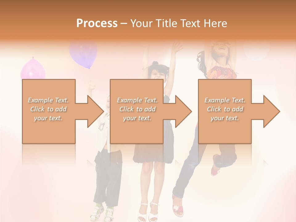 The Children Are Happy PowerPoint Template