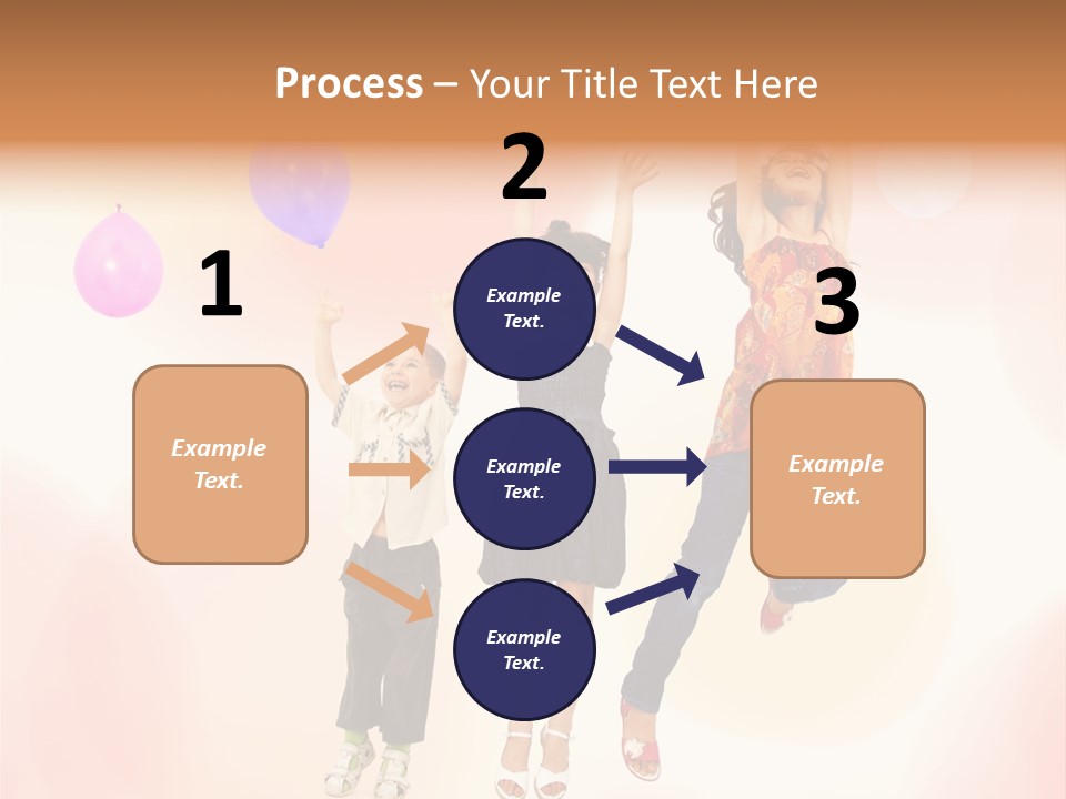 The Children Are Happy PowerPoint Template