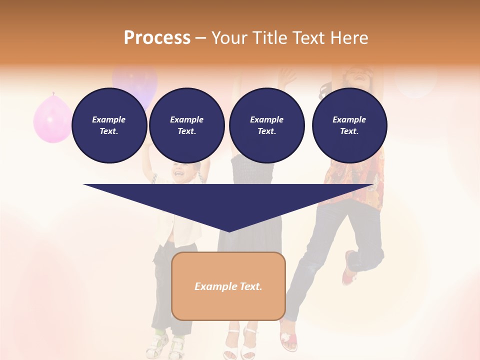 The Children Are Happy PowerPoint Template