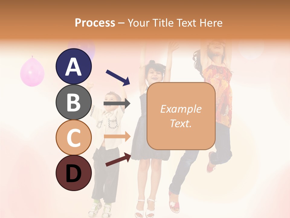 The Children Are Happy PowerPoint Template