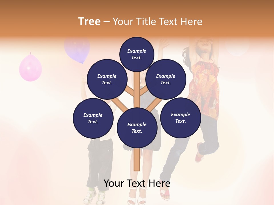 The Children Are Happy PowerPoint Template