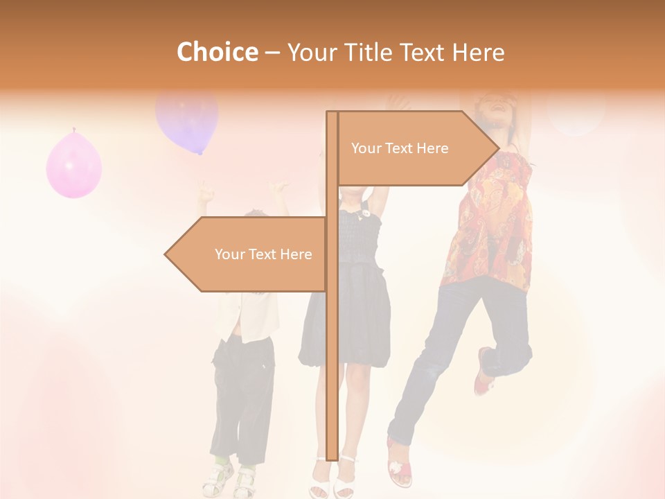 The Children Are Happy PowerPoint Template