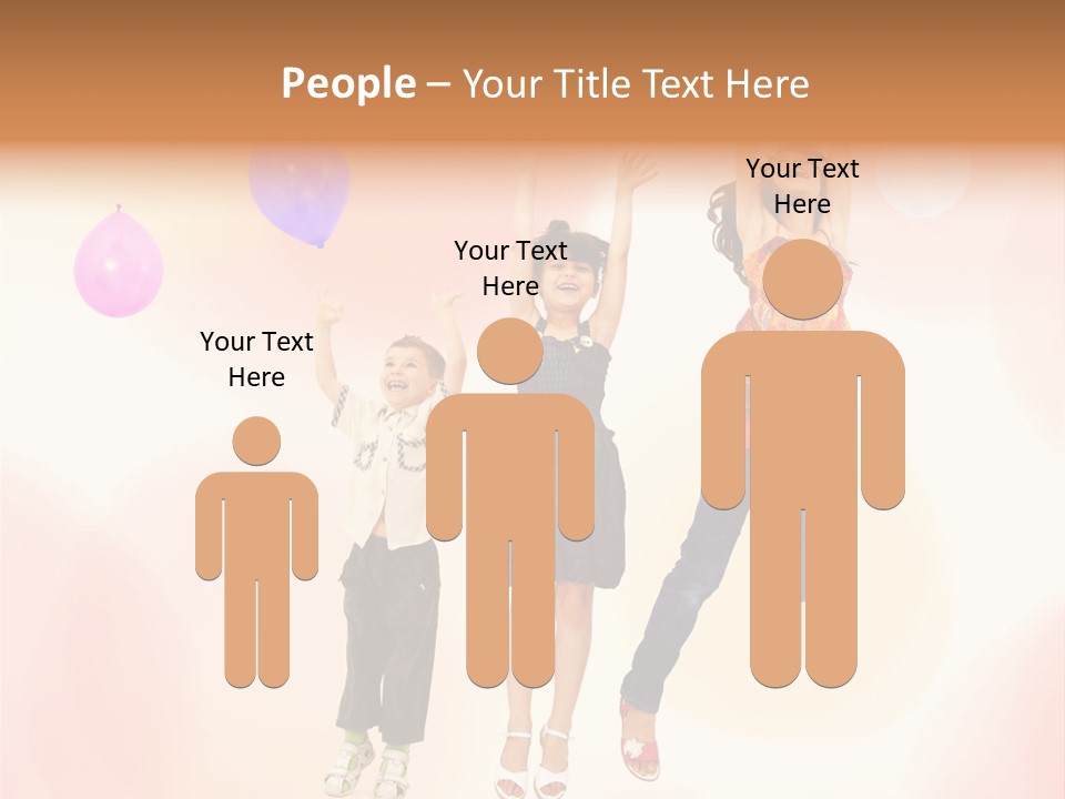 The Children Are Happy PowerPoint Template