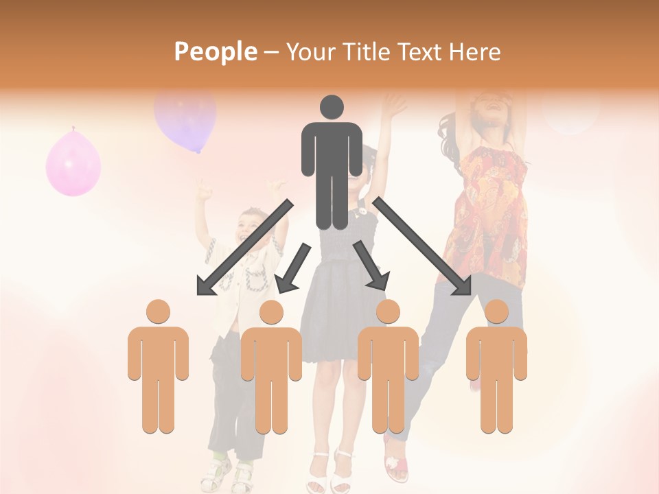 The Children Are Happy PowerPoint Template