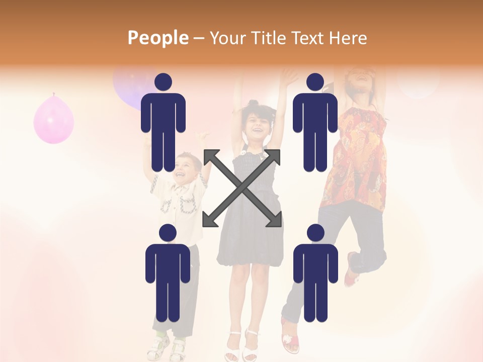 The Children Are Happy PowerPoint Template