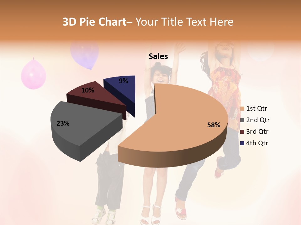 The Children Are Happy PowerPoint Template