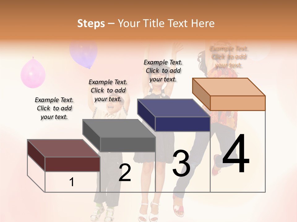 The Children Are Happy PowerPoint Template