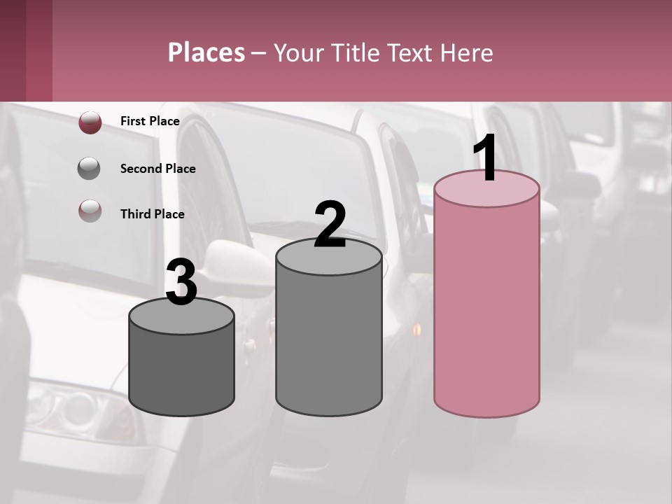 Traffic Jam From The Car PowerPoint Template