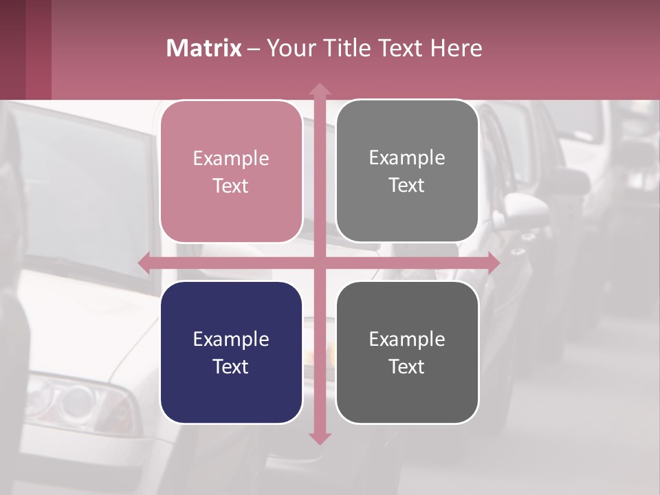 Traffic Jam From The Car PowerPoint Template