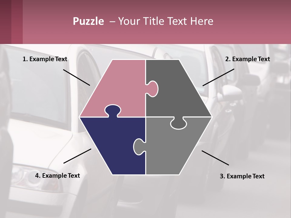 Traffic Jam From The Car PowerPoint Template