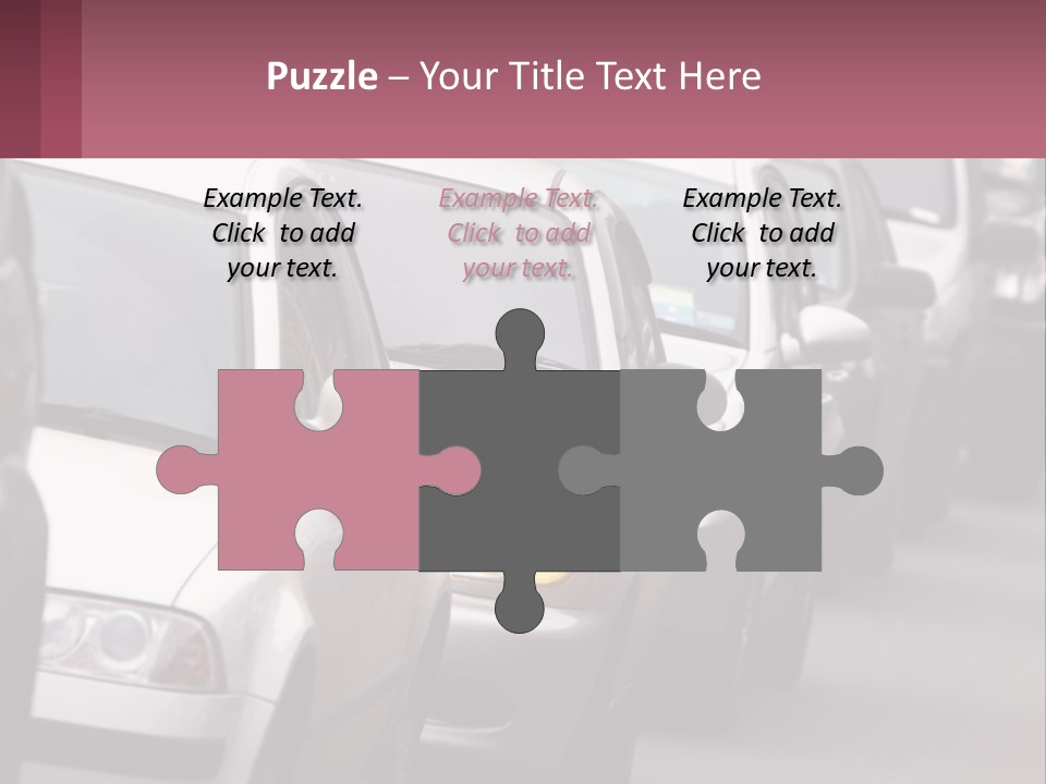 Traffic Jam From The Car PowerPoint Template