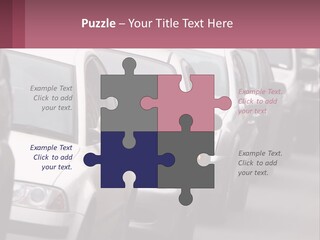 Traffic Jam From The Car PowerPoint Template