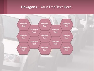 Traffic Jam From The Car PowerPoint Template