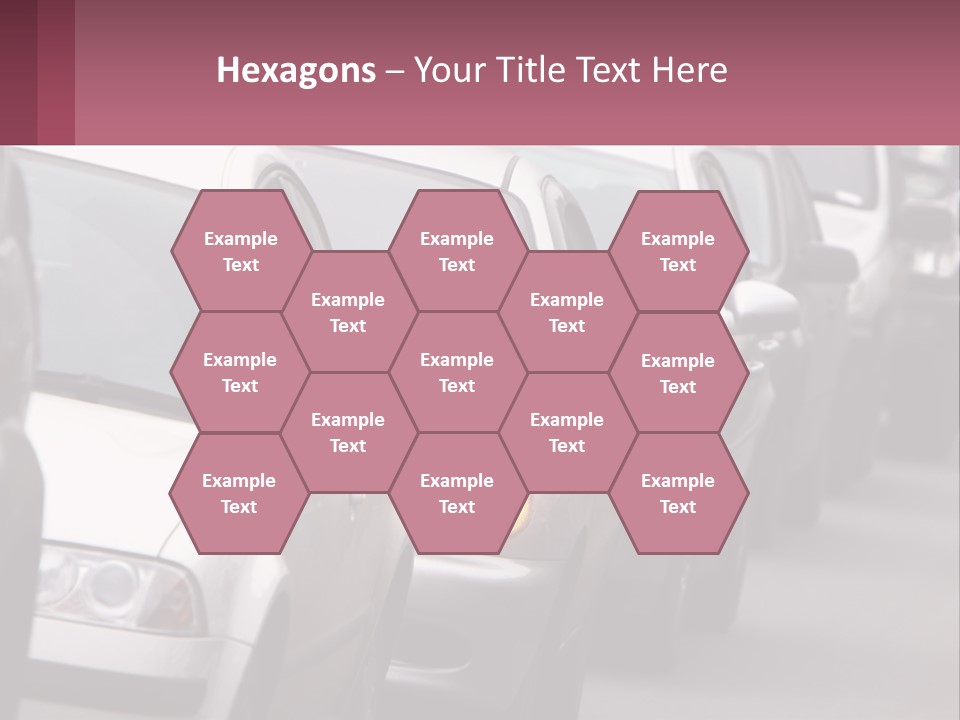 Traffic Jam From The Car PowerPoint Template