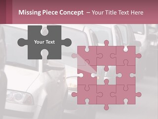Traffic Jam From The Car PowerPoint Template
