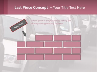 Traffic Jam From The Car PowerPoint Template