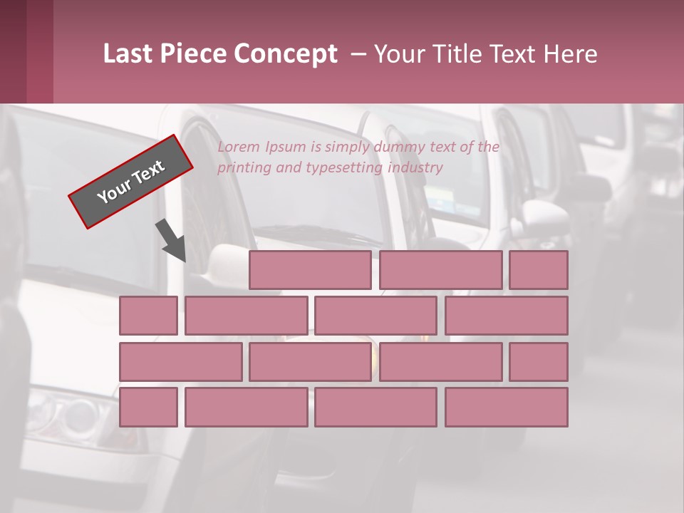 Traffic Jam From The Car PowerPoint Template