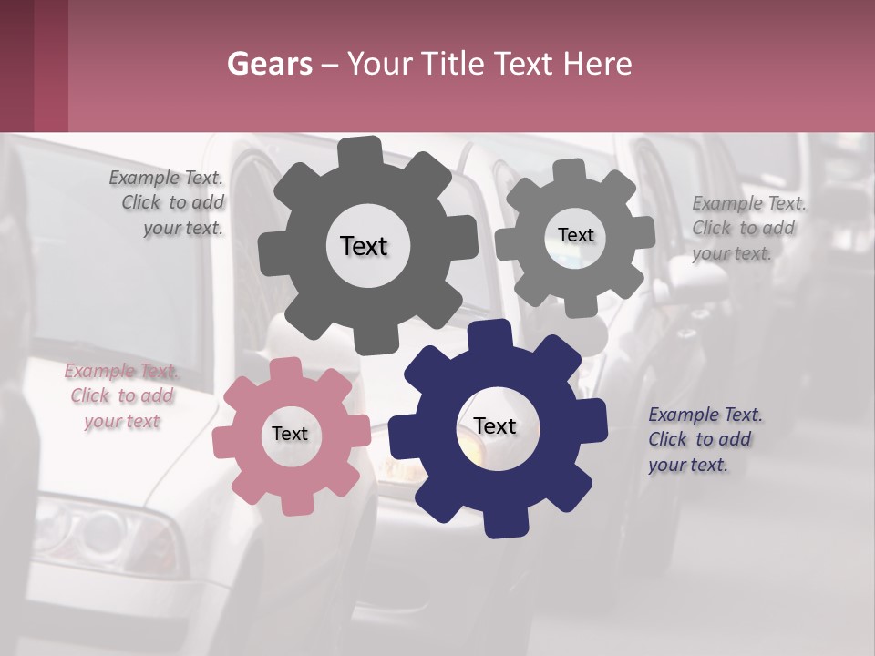 Traffic Jam From The Car PowerPoint Template