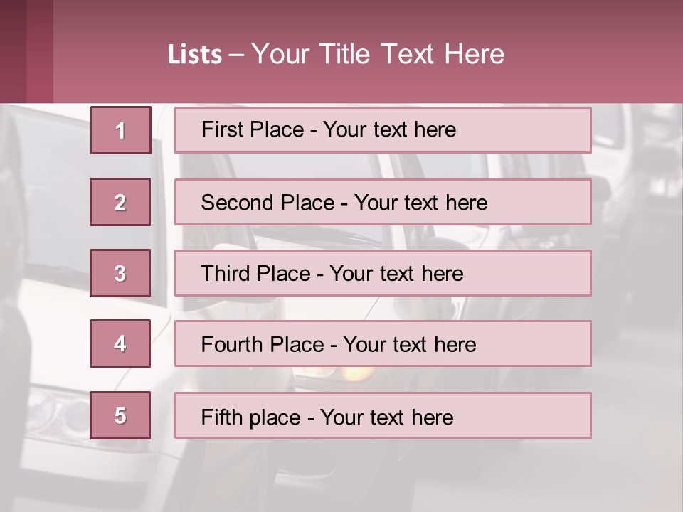 Traffic Jam From The Car PowerPoint Template