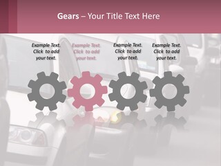 Traffic Jam From The Car PowerPoint Template