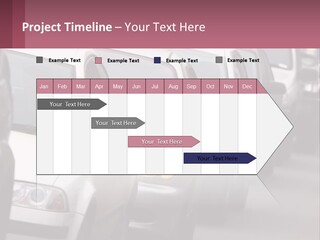 Traffic Jam From The Car PowerPoint Template