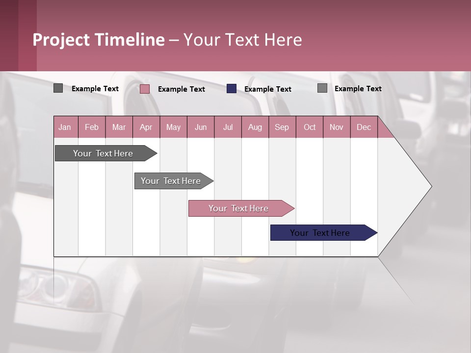 Traffic Jam From The Car PowerPoint Template