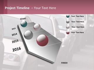 Traffic Jam From The Car PowerPoint Template