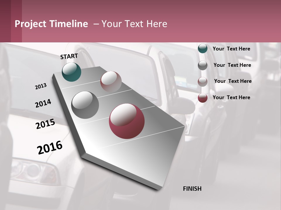 Traffic Jam From The Car PowerPoint Template