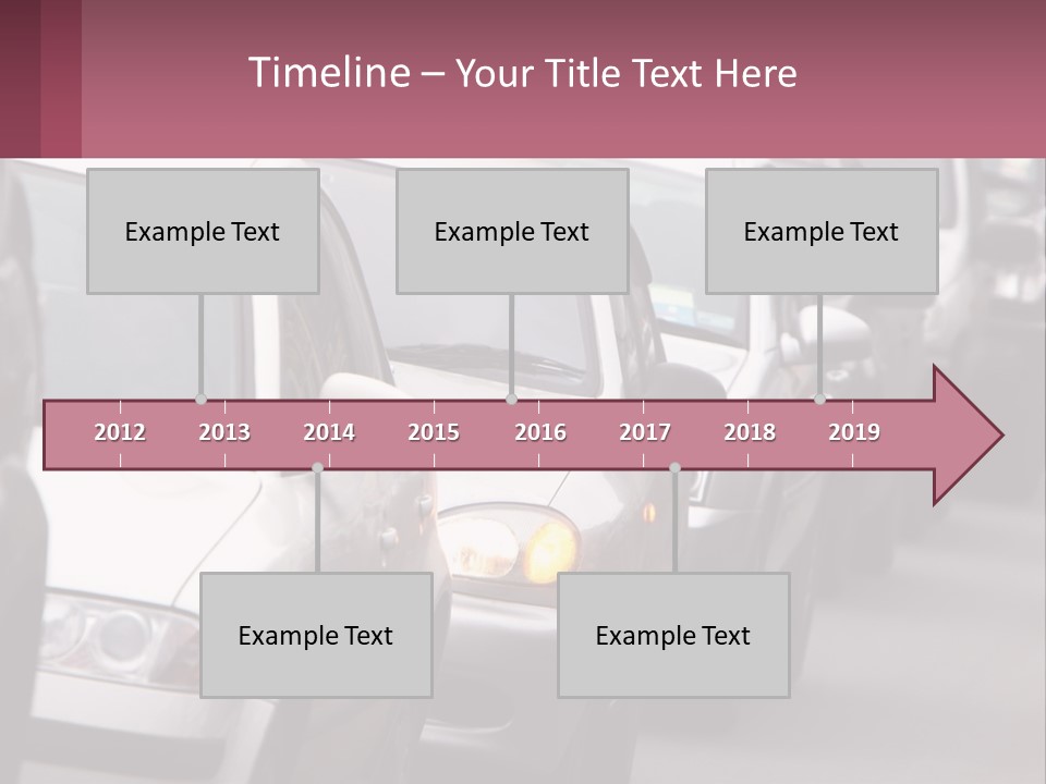 Traffic Jam From The Car PowerPoint Template