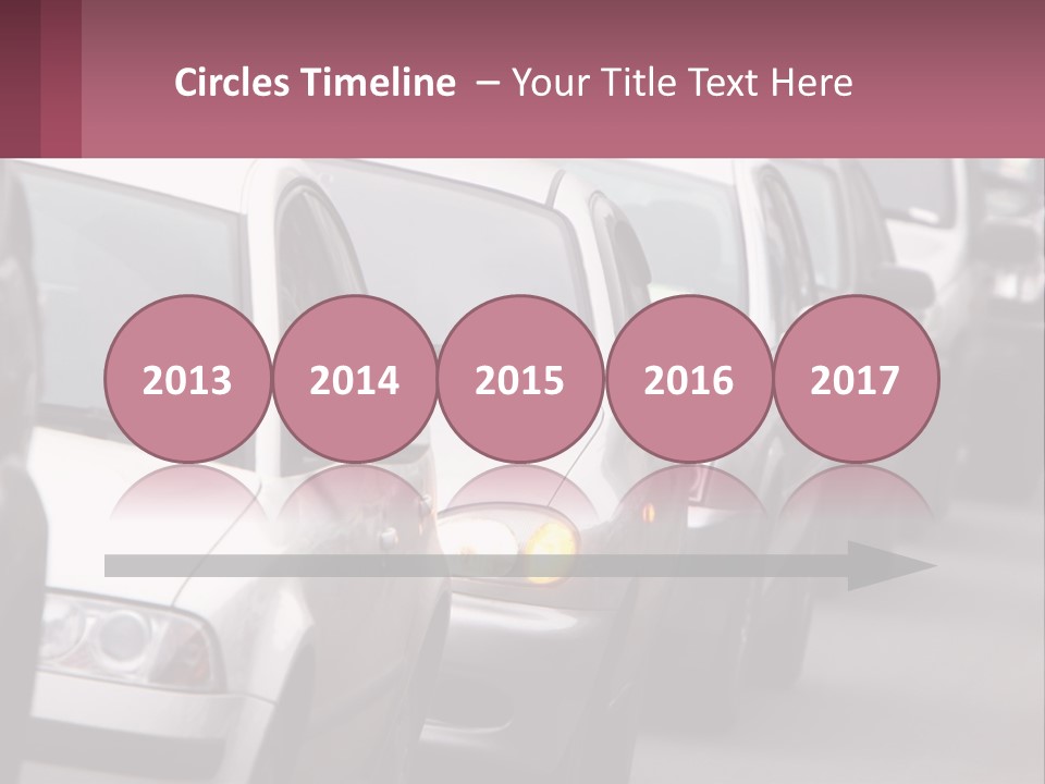 Traffic Jam From The Car PowerPoint Template