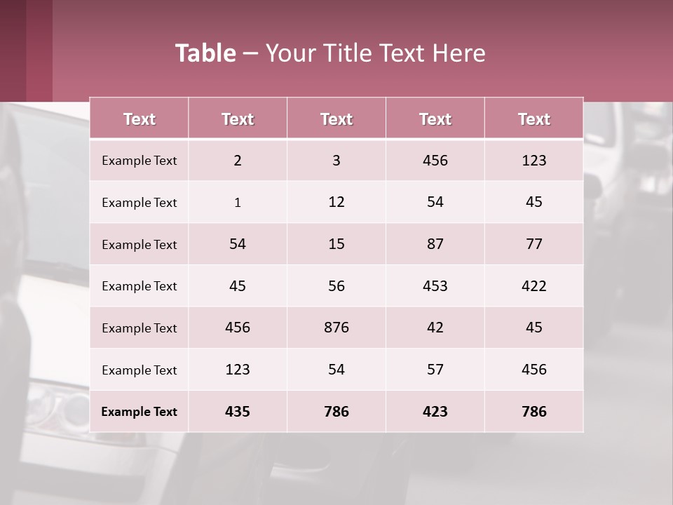 Traffic Jam From The Car PowerPoint Template
