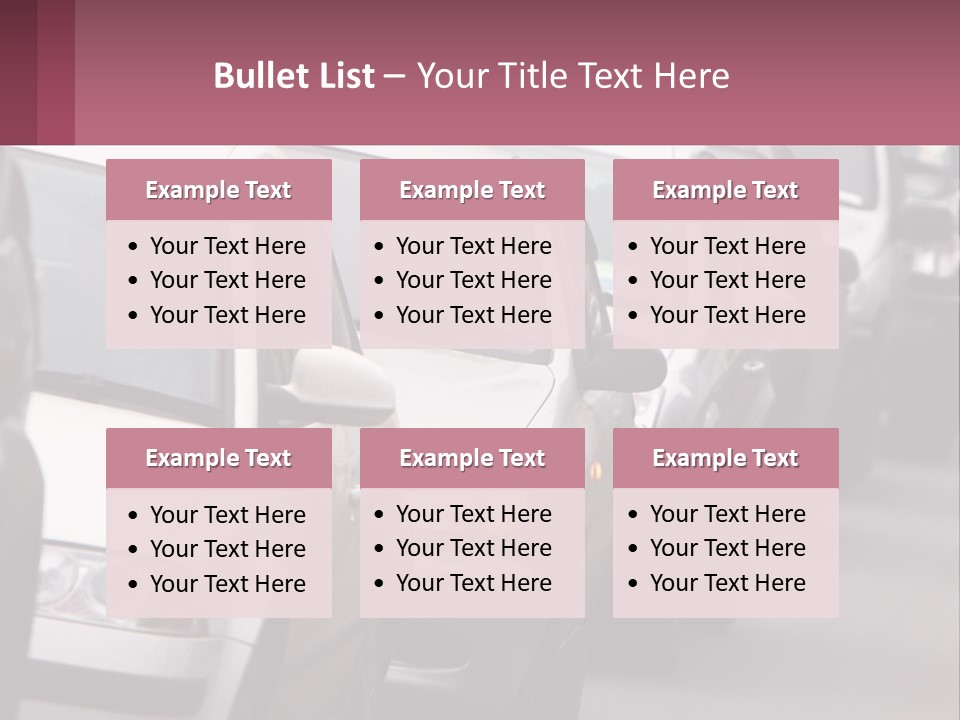 Traffic Jam From The Car PowerPoint Template