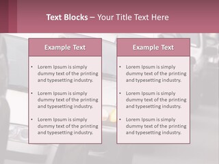 Traffic Jam From The Car PowerPoint Template