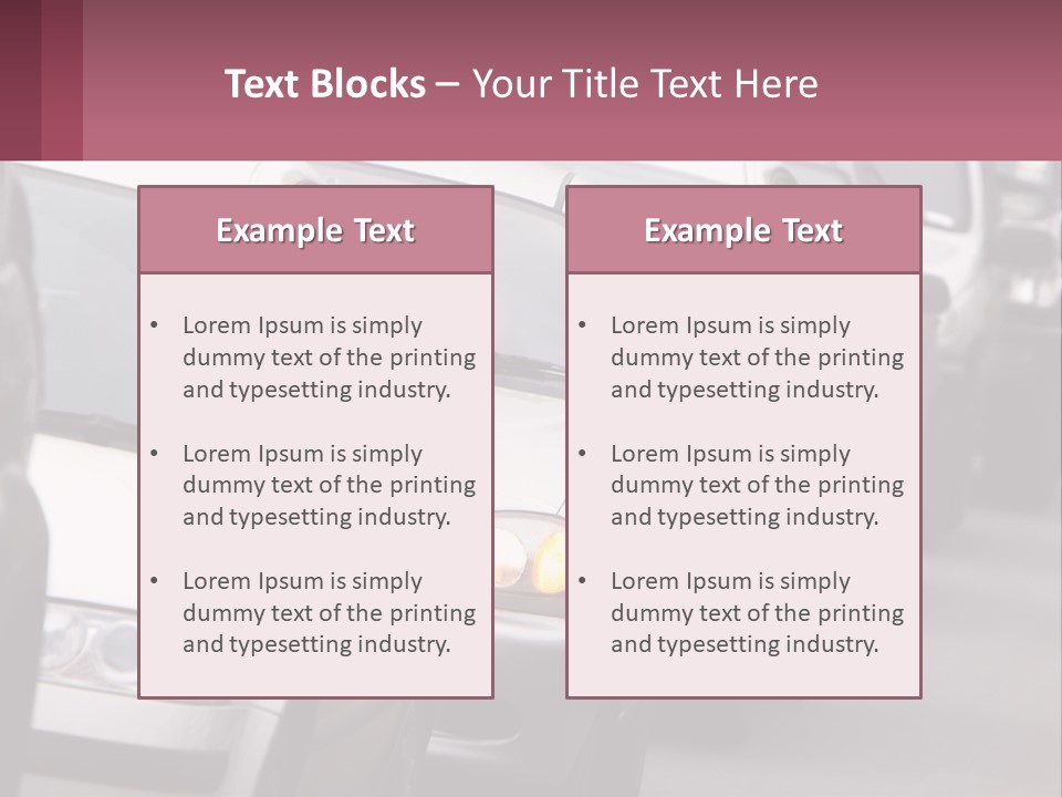 Traffic Jam From The Car PowerPoint Template
