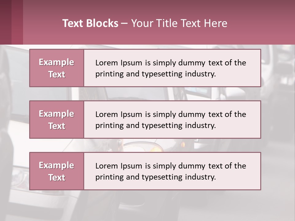 Traffic Jam From The Car PowerPoint Template