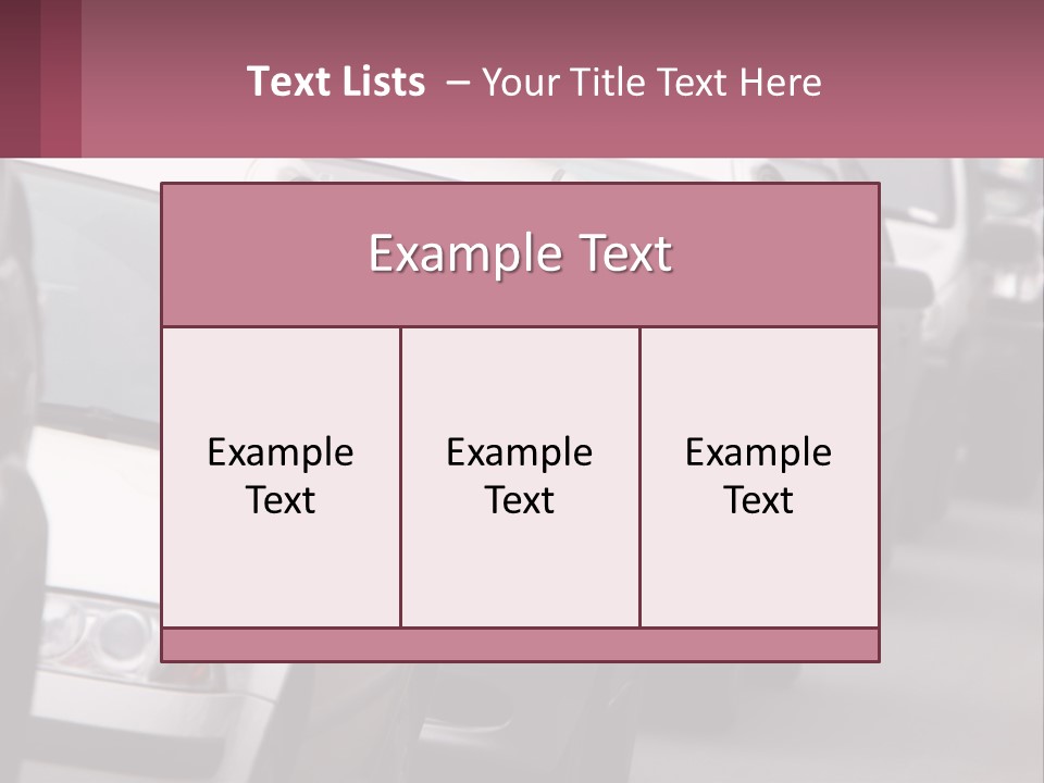 Traffic Jam From The Car PowerPoint Template