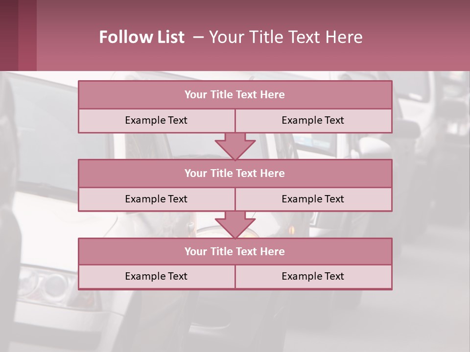 Traffic Jam From The Car PowerPoint Template