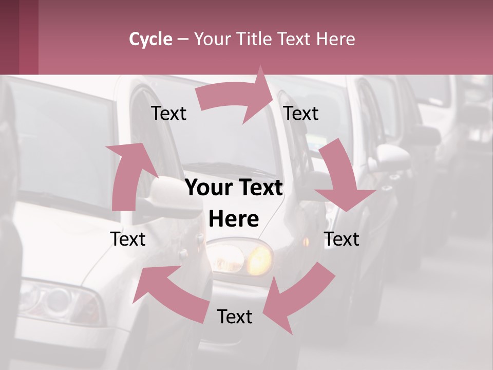 Traffic Jam From The Car PowerPoint Template