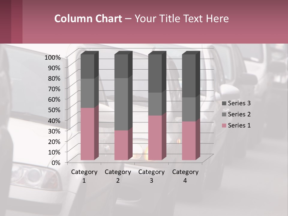 Traffic Jam From The Car PowerPoint Template