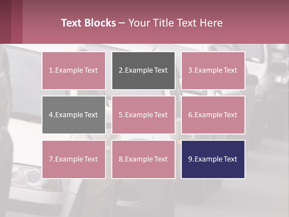 Traffic Jam From The Car PowerPoint Template