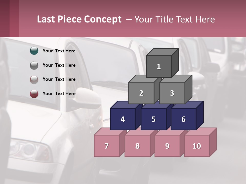 Traffic Jam From The Car PowerPoint Template