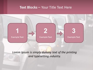 Traffic Jam From The Car PowerPoint Template