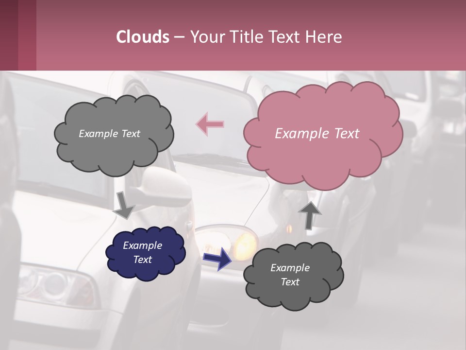 Traffic Jam From The Car PowerPoint Template