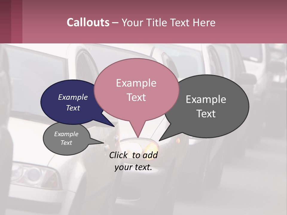 Traffic Jam From The Car PowerPoint Template