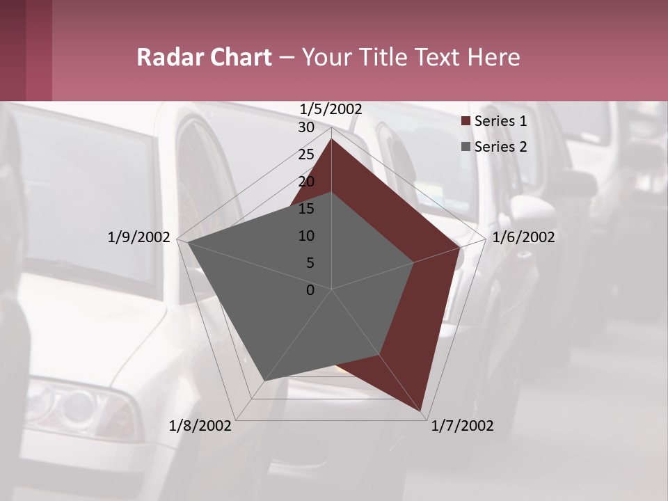Traffic Jam From The Car PowerPoint Template