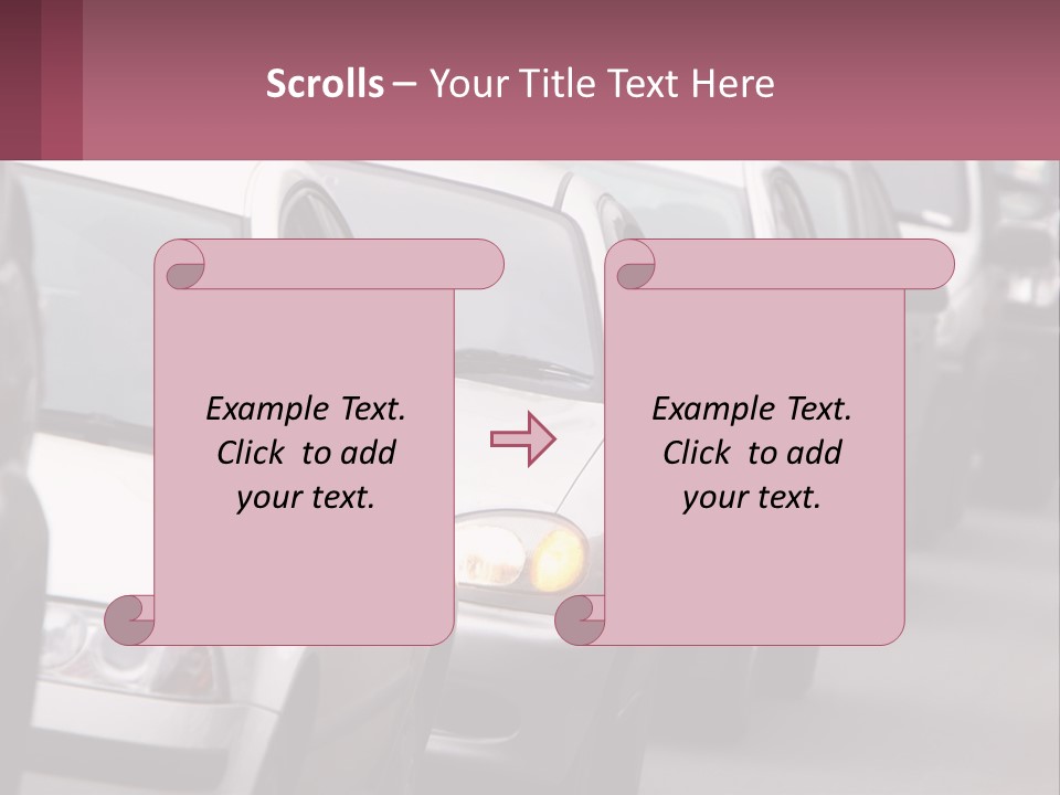 Traffic Jam From The Car PowerPoint Template
