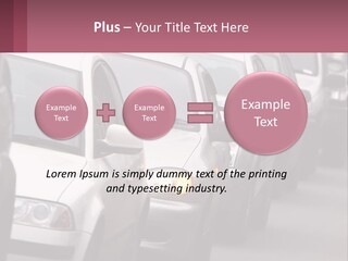 Traffic Jam From The Car PowerPoint Template
